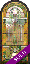 AE93 Art Nouveau Combination Stained Glass