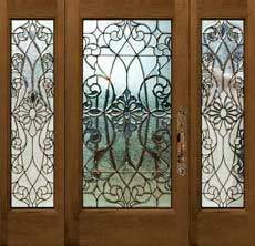 AE213 Victorian Beveled Glass Door Set