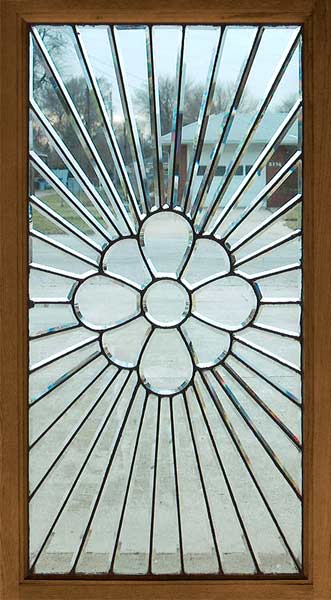 Vintage Victorian Beveled Glass Window AE402