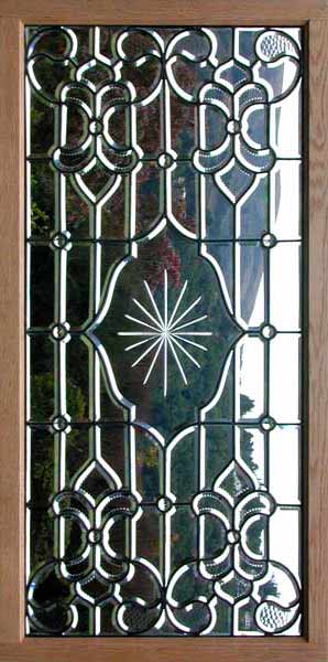 Vintage Victorian Beveled Glass Window AE438