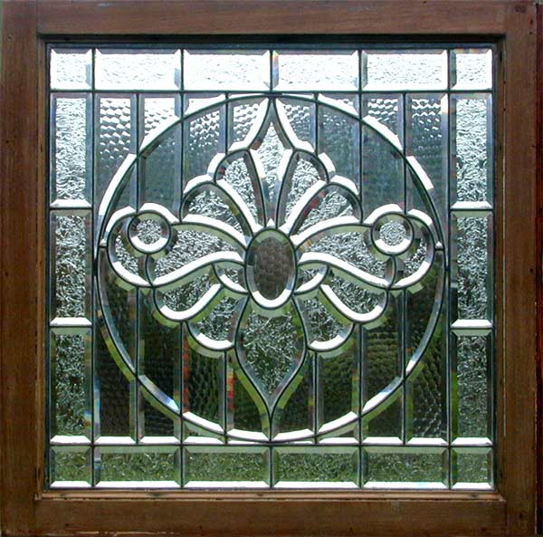 Vintage Victorian Beveled Glass Window AE439