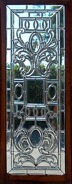 Vintage Victorian Beveled Glass Window AE466