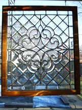 Original Photo of AE475 Antique American Beveled Glass Window