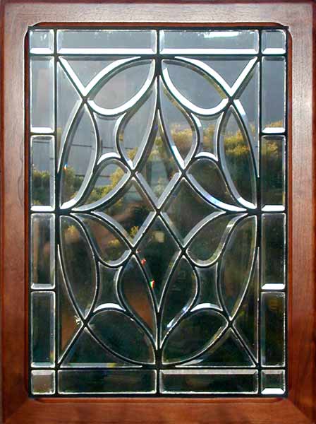Vintage Victorian Beveled Glass Window AE480