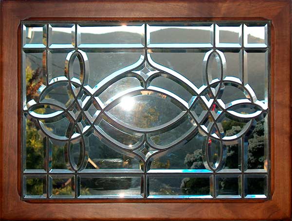 Vintage Victorian Beveled Glass Window AE482