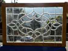 Original Photo of AE537 Antique American Beveled Glass Window