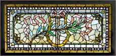 AE477 Victorian Combination Stained and Beveled Glass Window