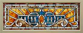 AE516 Victorian Combination Stained and Beveled Glass Window