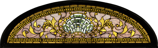 Victorian Combination Stained, Beveled, and Jeweled Window AE523