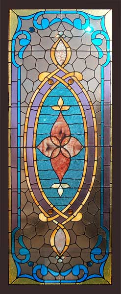 Antique American Victorian Stained Glass Window