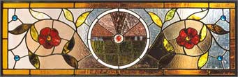 AE279 Vintage Victorian Stained Glass Window