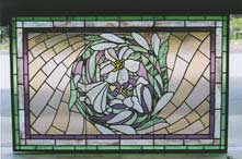 Original Photo of Vintage Victorian Stained Glass Window AE361