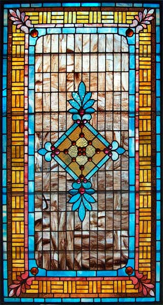 AE367 Vintage American Stained Glass Window