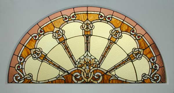 Vintage Victorian Stained Glass Window AE369