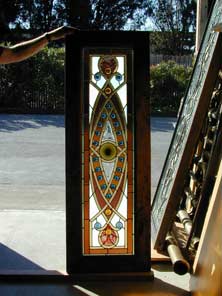 Original Photo of Vintage Victorian Stained Glass Window AE397