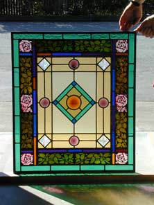 Original Photo of Vintage Victorian Stained Glass Window AE425