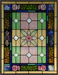 AE426 Grecian Revival Style Stained Glass Window