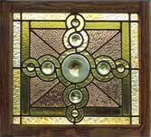 AE431 Antique American Victorian Stained Glass Window