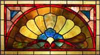 AE518-1 Stained Glass Victorian Transom