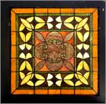 AE538 Antique American Victorian Stained Glass Window