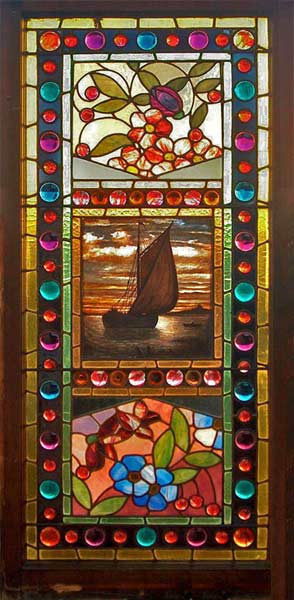 Vintage Victorian Stained Glass Window AE545