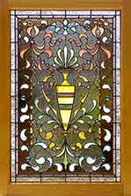 AE550 Antique American Stained Glass Window