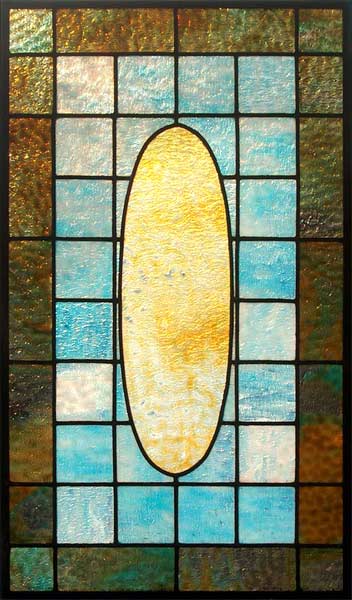 AE381 Arts & Crafts Stained Glass Window