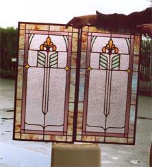 Original Photo of AE384 Arts and Crafts Stained Glass Windows