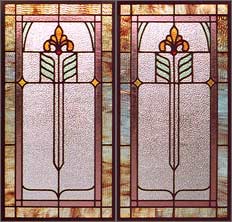AE384 Arts & Crafts Stained Glass Windows