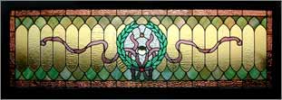 AE447 Arts & Crafts Stained Glass Window