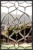 AE355 Victorian Art Nouveau Transitional Beveled Glass Widnow