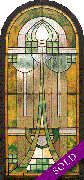 AE93 Art Nouveau Combination Glass Window
