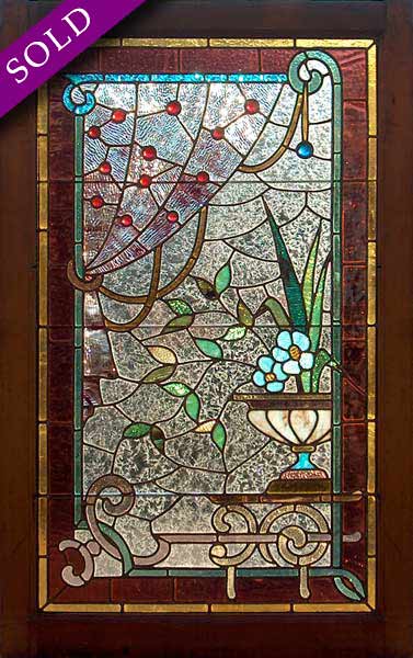 Vintage Victorian Stained Glass Window AE451