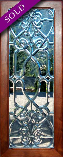 Vintage Victorian Beveled Glass Window AE481