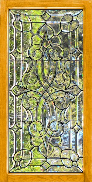 Vintage Victorian Beveled Glass Window AE188