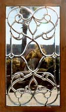 AE308 Antique American Victorian Beveled Glass Window