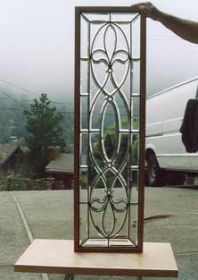 Original Photo of AE435 Antique American Beveled Glass Window
