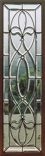 Vintage Victorian Beveled Glass Window AE435