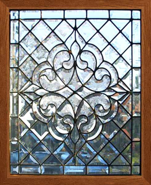 Vintage Victorian Beveled Glass Window AE475