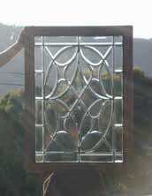 Original Photo of AE480 Antique American Beveled Glass Window