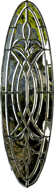 Vintage Victorian Beveled Glass Window AE536