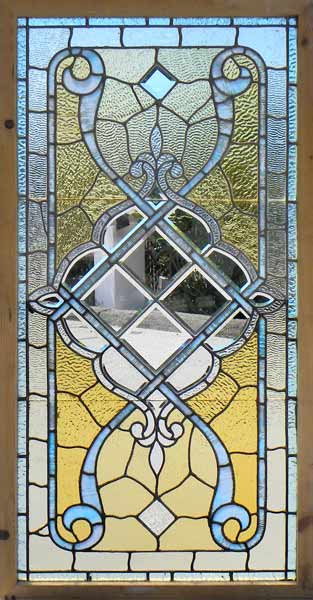 Victorian Combination Stained, Beveled, and Jeweled Window AE38