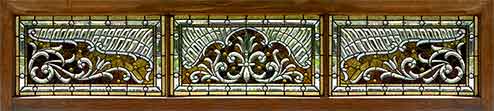 AE453 Victorian Combination Stained and Beveled Glass Window