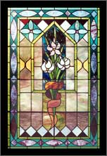 AE297 Victorian Antique Stained Glass