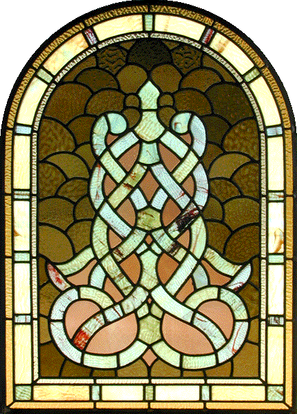 Vintage Victorian Stained Glass Window AE393