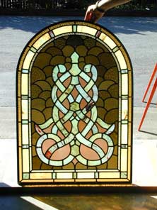 Original Photo of Vintage Victorian Stained Glass Window AE393