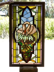 Original Photo of Vintage Victorian Stained Glass Window AE408