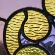 Click to View Detail of Vintage Victorian Stained Glass Window AE409