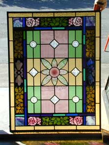 Original Photo of Vintage Victorian Stained Glass Window AE426