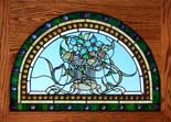 AE460 Antique American Victorian Stained Glass Window